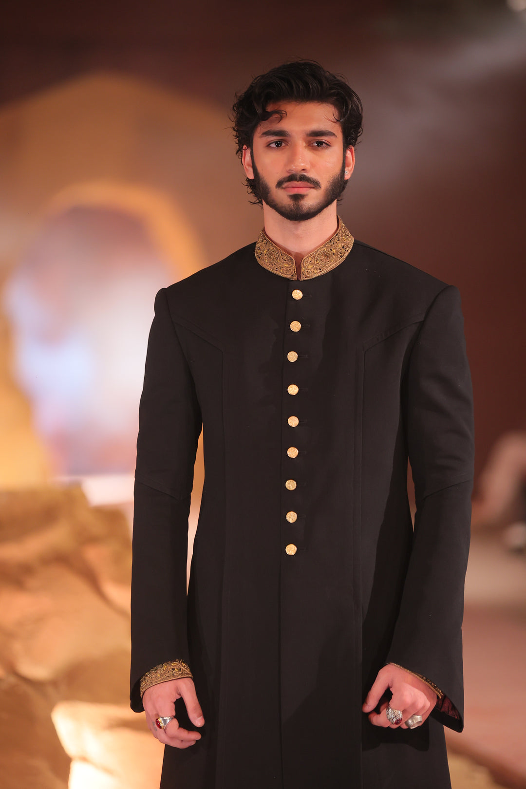 Premium Georgette Black Couture Sherwani