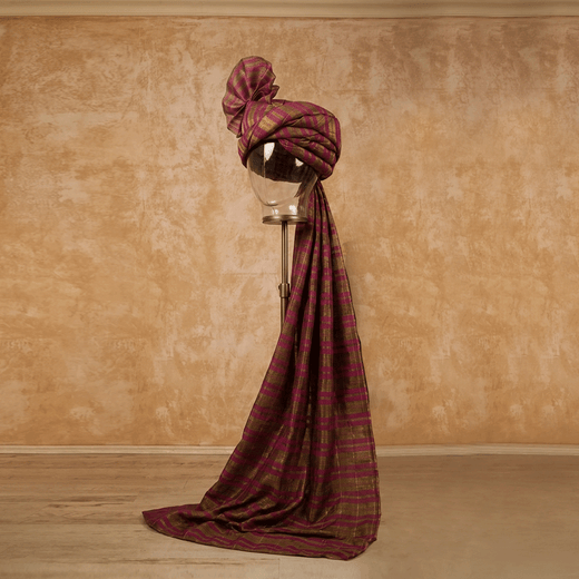 Traditional Organza Fuschia Turban