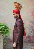 Traditional Organza Maroon Turban