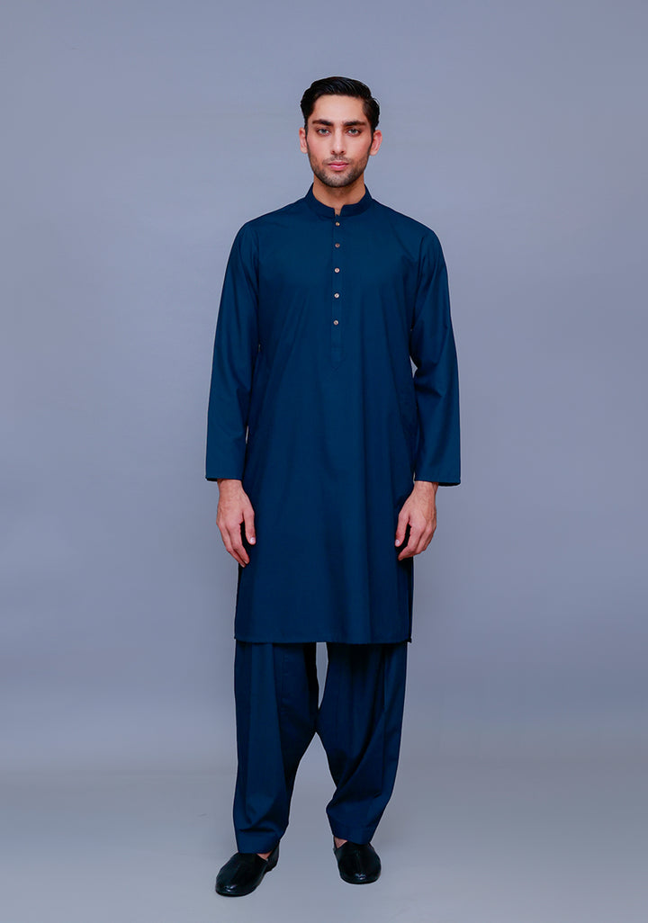 Basic Poly Viscose Maluki Dark Sapphire Classic Fit Suit