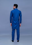 Basic Poly Viscose Moroccan Blue  Slim Fit Suit