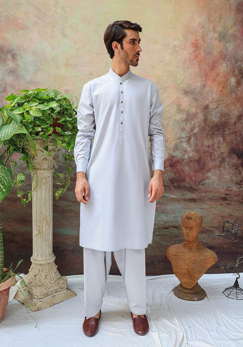 Basic Cotton Nimbus Cloud Classic Fit Suit