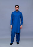 Basic Poly Viscose Moroccan Blue Classic Fit Suit