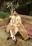 Premium Jamawar Beige Talpuri Waistcoat along with Jamawar Suit and Shawl