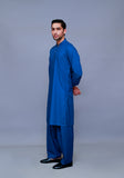 Basic Poly Viscose Moroccan Blue Classic Fit Suit