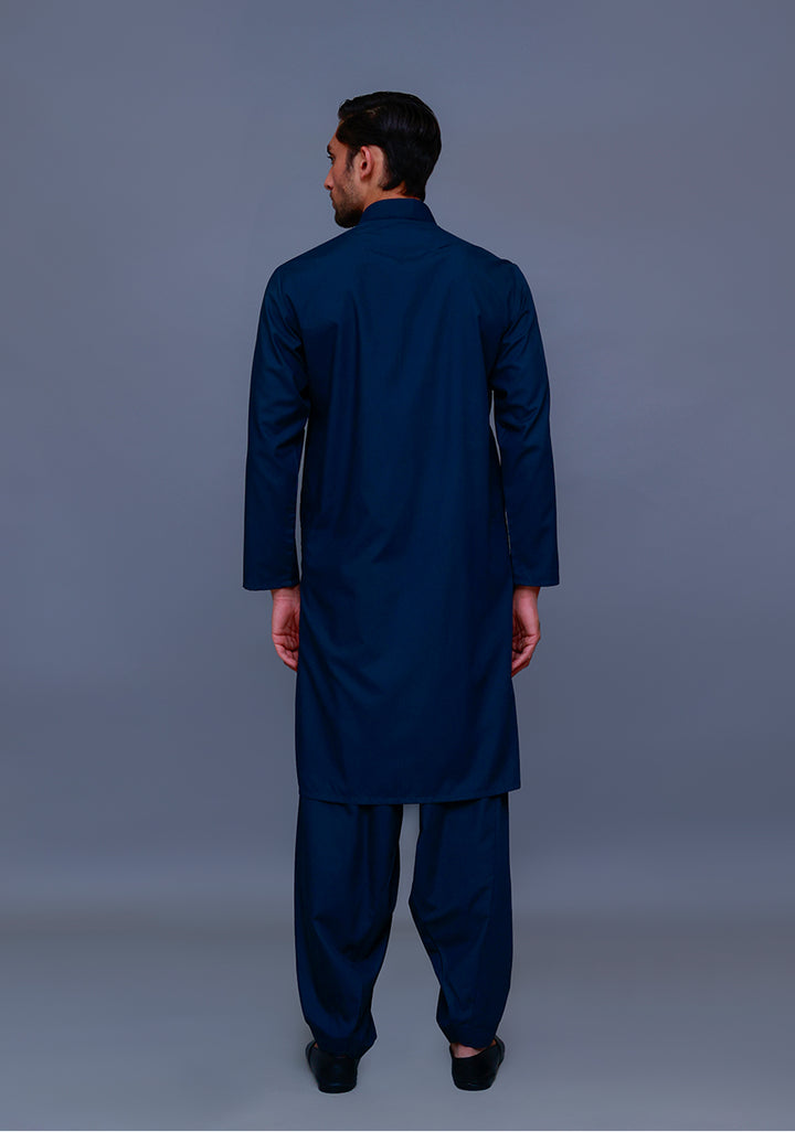 Basic Poly Viscose Maluki Dark Sapphire Classic Fit Suit