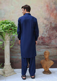 Classic Cotton Blue Classic Fit Plain Suit