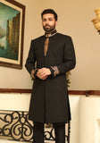 Premium Tilla Textured Black Sherwani