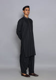 Basic Poly Viscose Pirat Black  Classic Fit Embroidered Suit