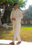 Premium Chiffon Off white  Embroidered  Suit