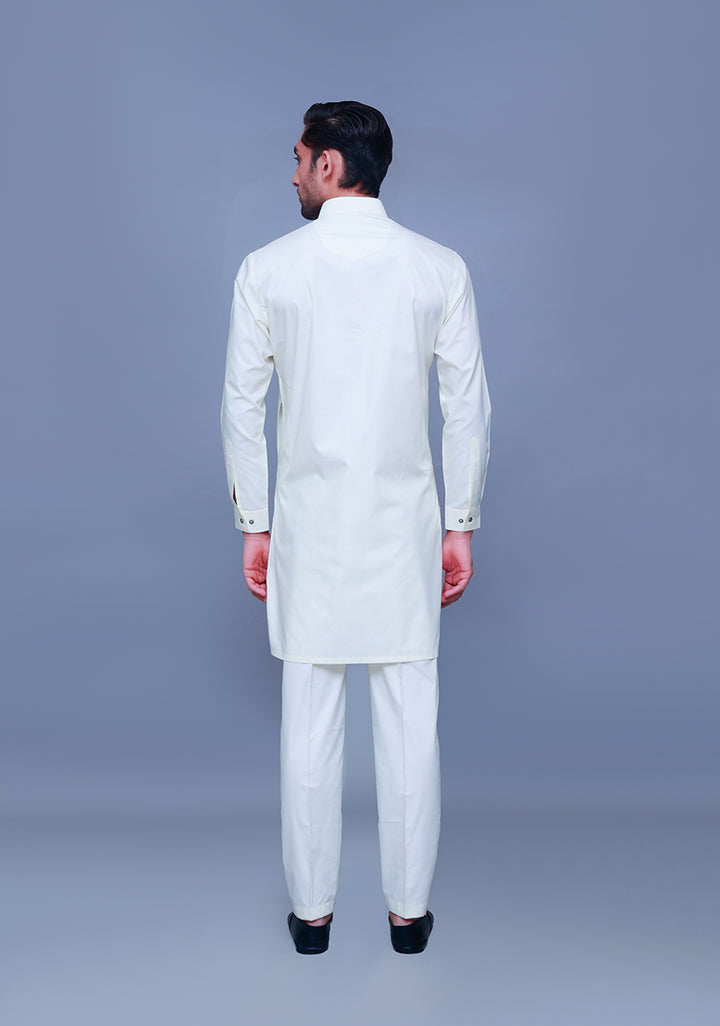 PV Maluki Pristine Slim Fit Plain Kurta Pajama