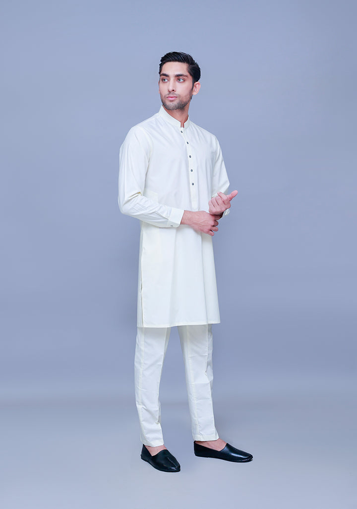 PV Maluki Pristine Slim Fit Plain Kurta Pajama