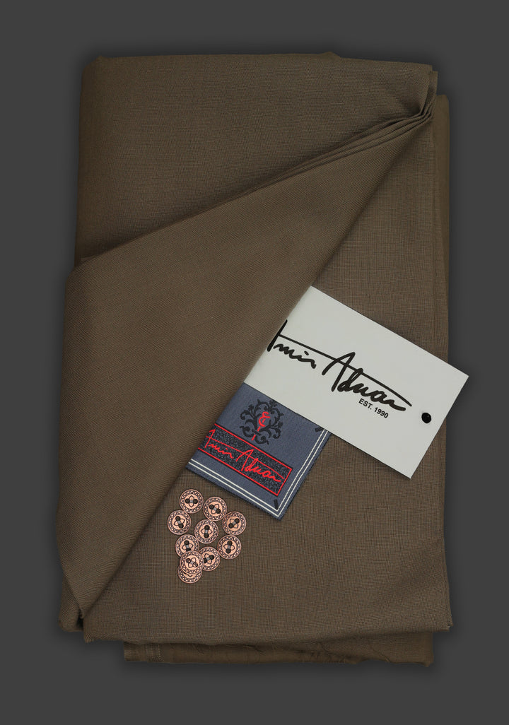 Poly Viscose Olive Night Fabric