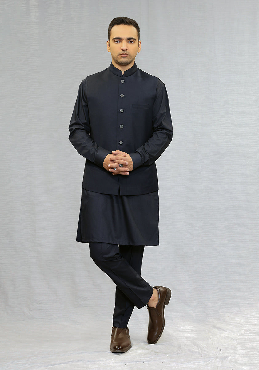 Suiting Dark Sapphire  Traditional Waistcoat