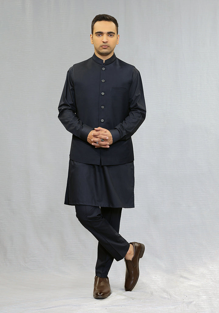 Suiting Dark Sapphire  Traditional Waistcoat