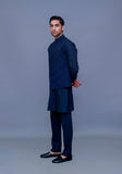 Classic Kambal Jamawar Black Iris Traditional Waistcoat