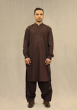Basic Poly Viscose Maluki Seal Brown  Classic Fit Suit