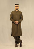 Basic Poly Viscose Maluki Military Olive Classic Fit Suit