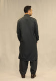 Basic Poly Viscose Maluki Dark Shadow Classic Fit Suit