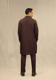 Basic Poly Viscose Deep Mahogany Slim Fit Plain Suit