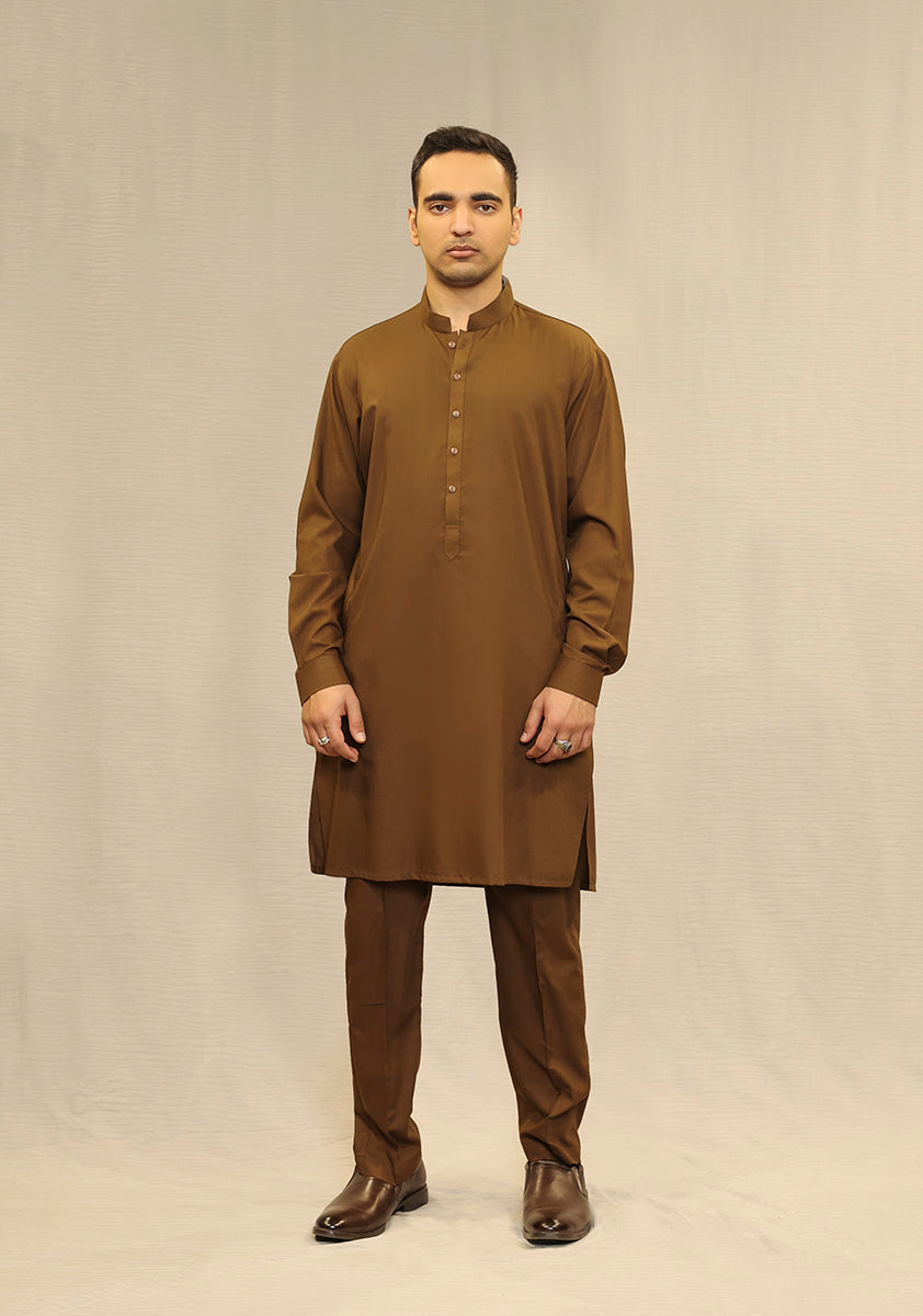 Poly Viscose Breen Slim Fit Suit