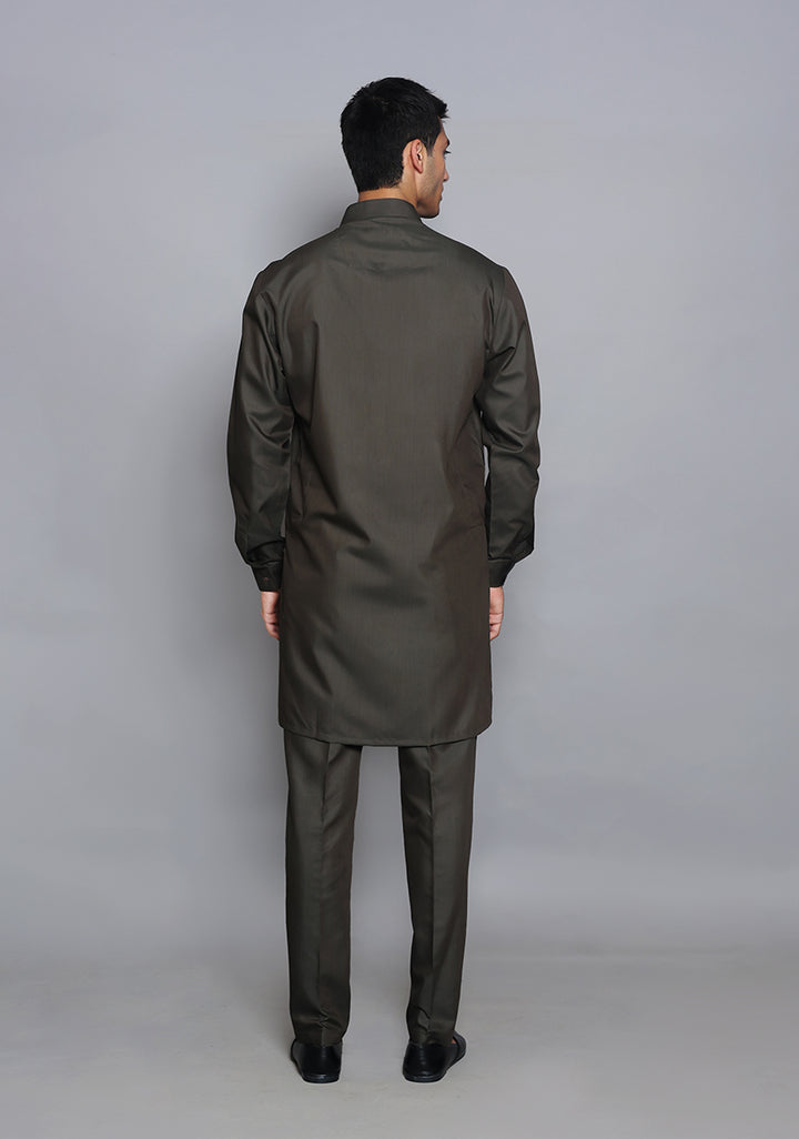 Basic Poly Viscose Tarmac Slim Fit Suit