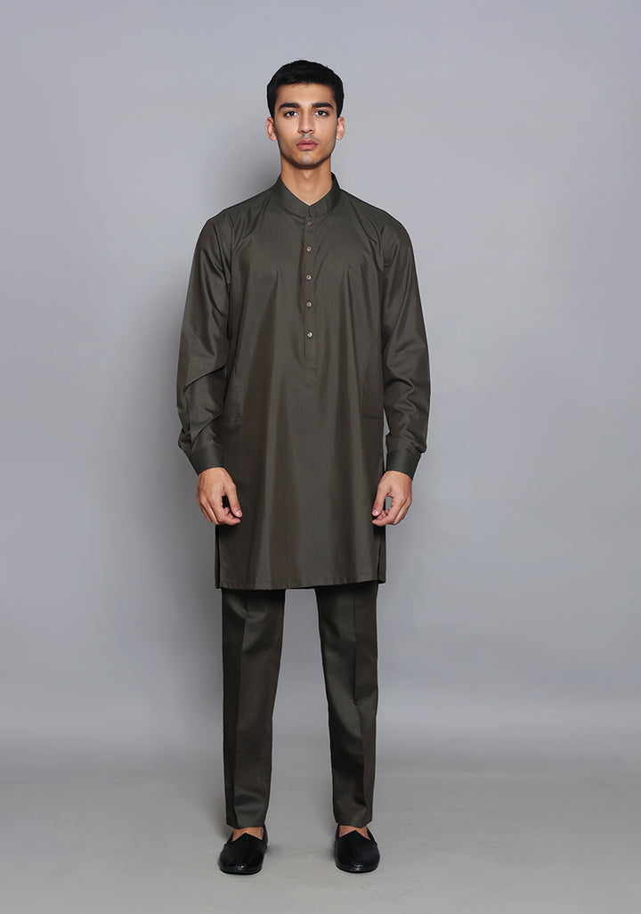 Basic Poly Viscose Tarmac Slim Fit Suit