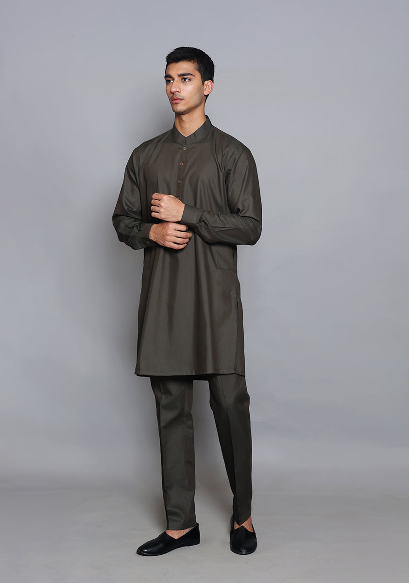 Basic Poly Viscose Tarmac Slim Fit Suit