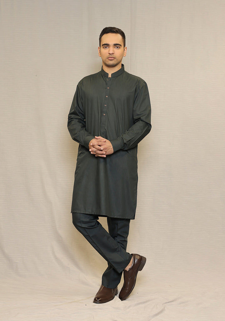 Poly Viscose Maluki Darkest Spurce Slim Fit Suit