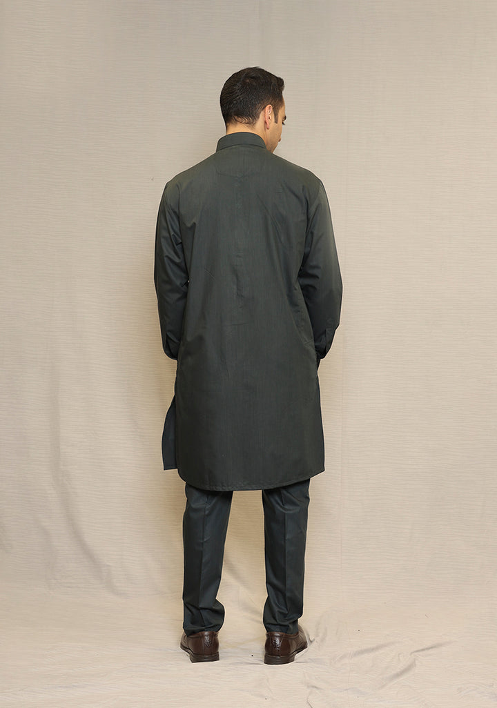 Poly Viscose Maluki Darkest Spurce Slim Fit Suit