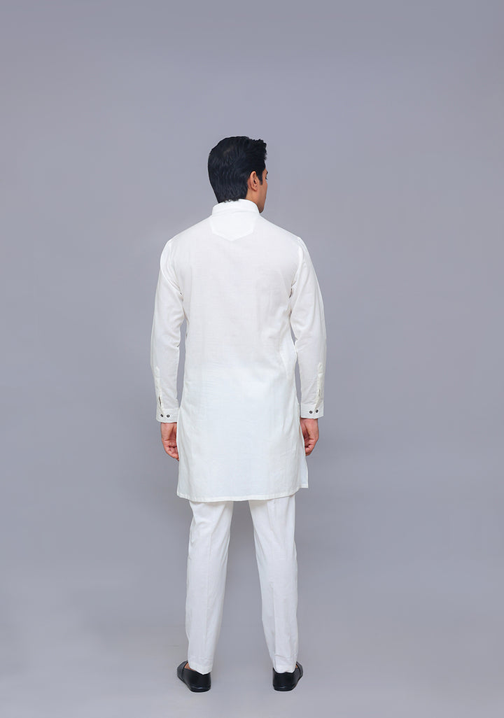 Cotton Pristine Slim Fit Plain Kurta Pajama