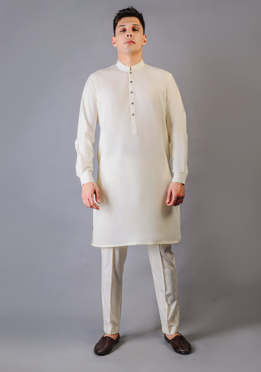 Basic Poly Viscose Vanilla Ice Slim Fit Suit