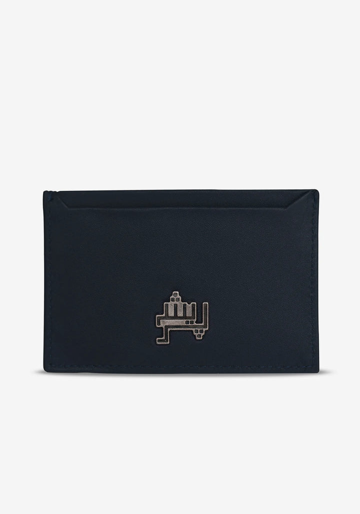 Signature Leather Blue Night Card Holder