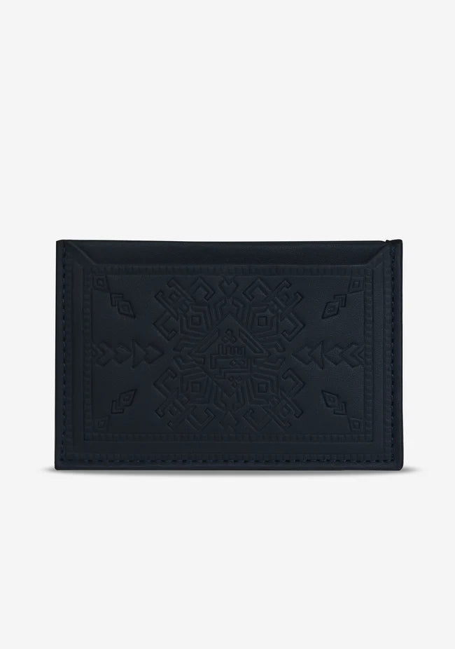 Signature Leather Blue Night Card Holder
