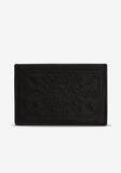Signature Leather Puce Card Holder
