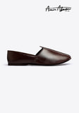 Basic Leather Dark Brown Cut Shoes