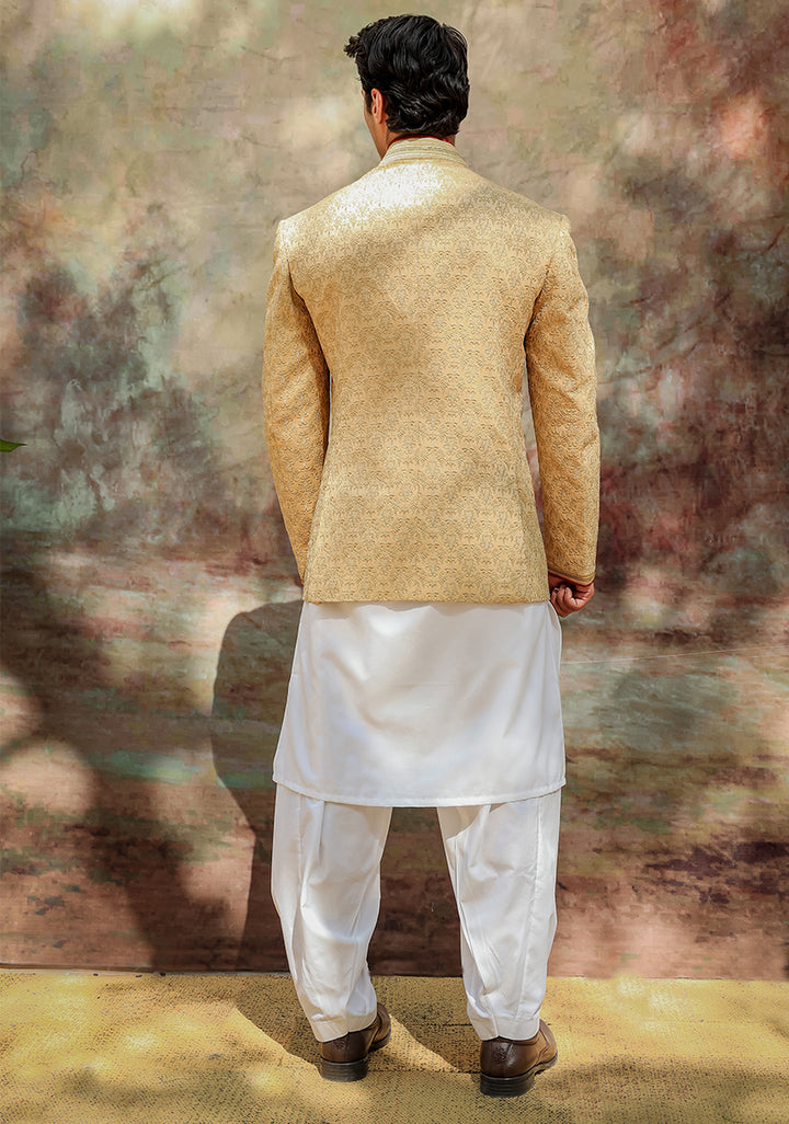 Premium Satin New Wheat Traditional Jacket