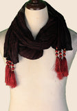 Basic Jamawar Red Dahlia Stole