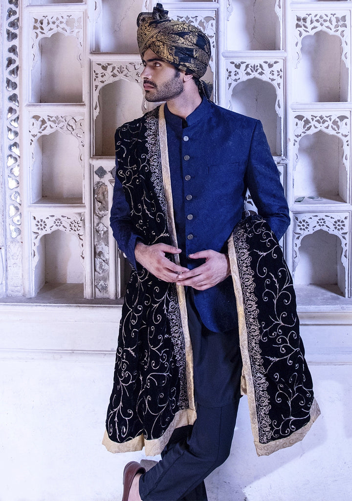 Outer Space Traditional Jamawar Jacket