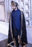Classic Outer Space Traditional Jamawar Jacket