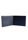 Basic Bi Fold Blue Men Leather Wallet