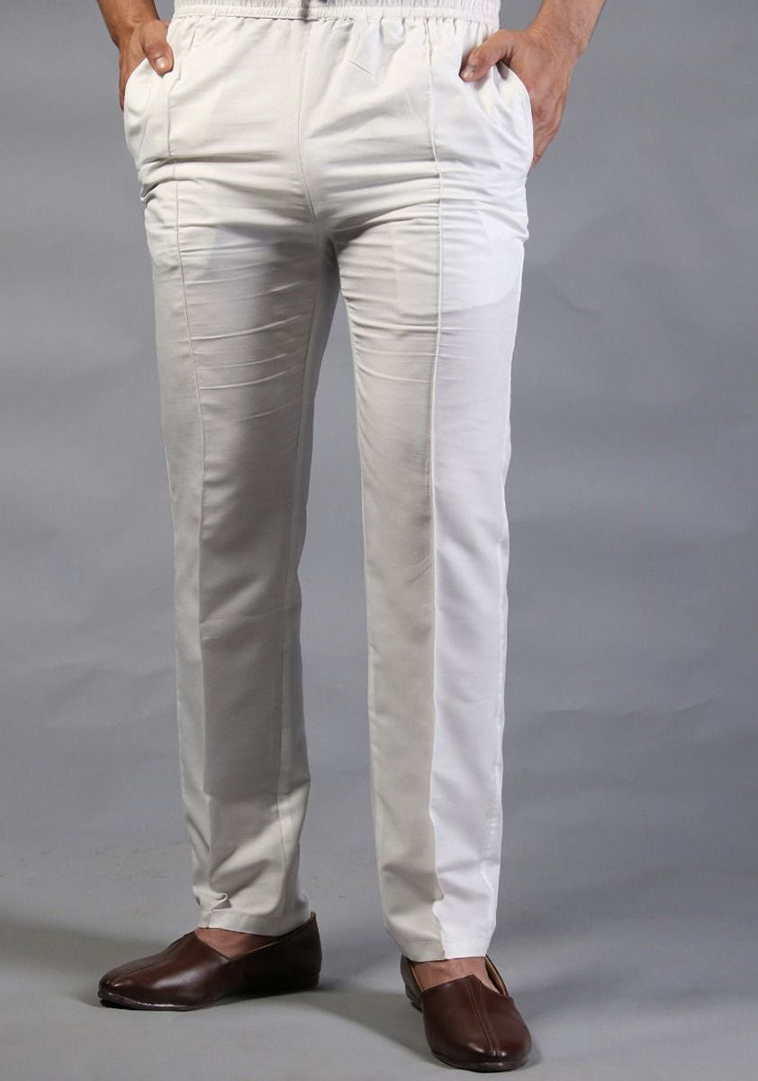 Luxury Silk Trousers in White | La Perla