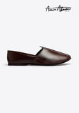 Basic Leather Choc Brown Cut Shoes