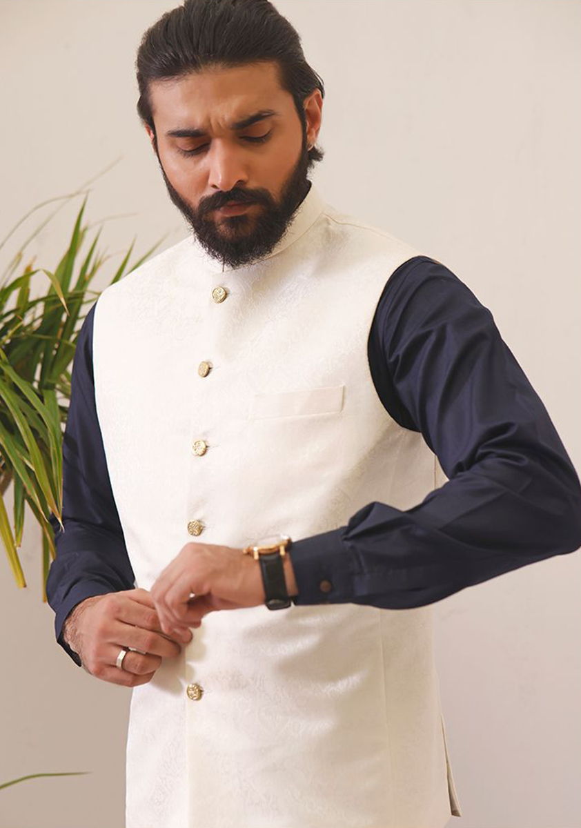 Jamawar Pristine Traditional Slightly Defected Waistcoat