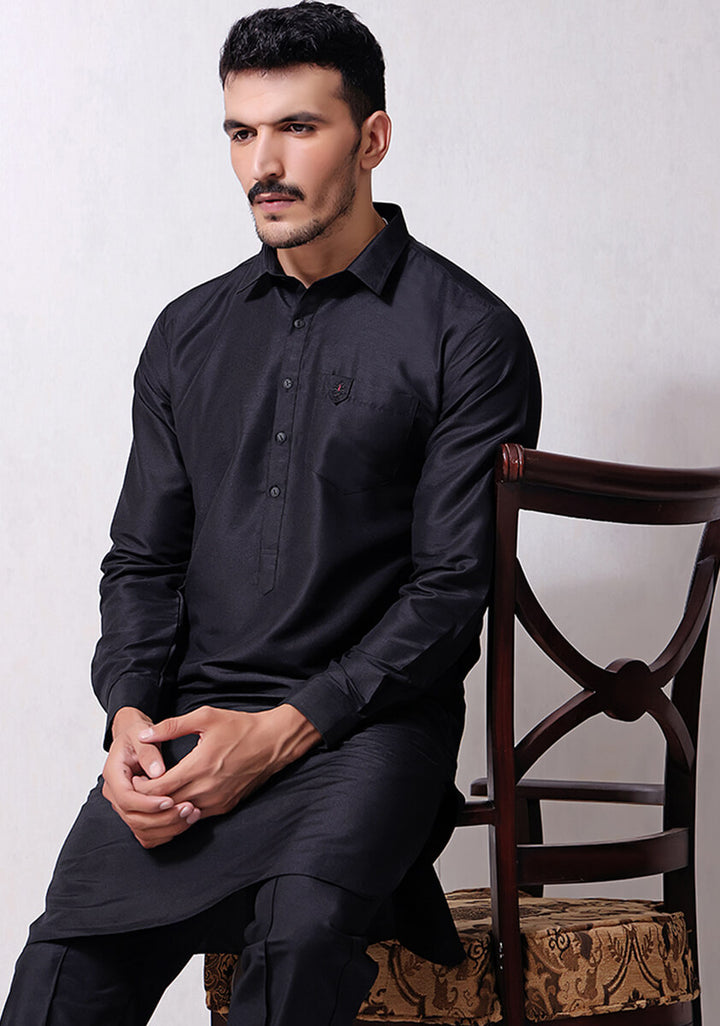 Basic Cotton Silk Caviar Slim Fit Suit