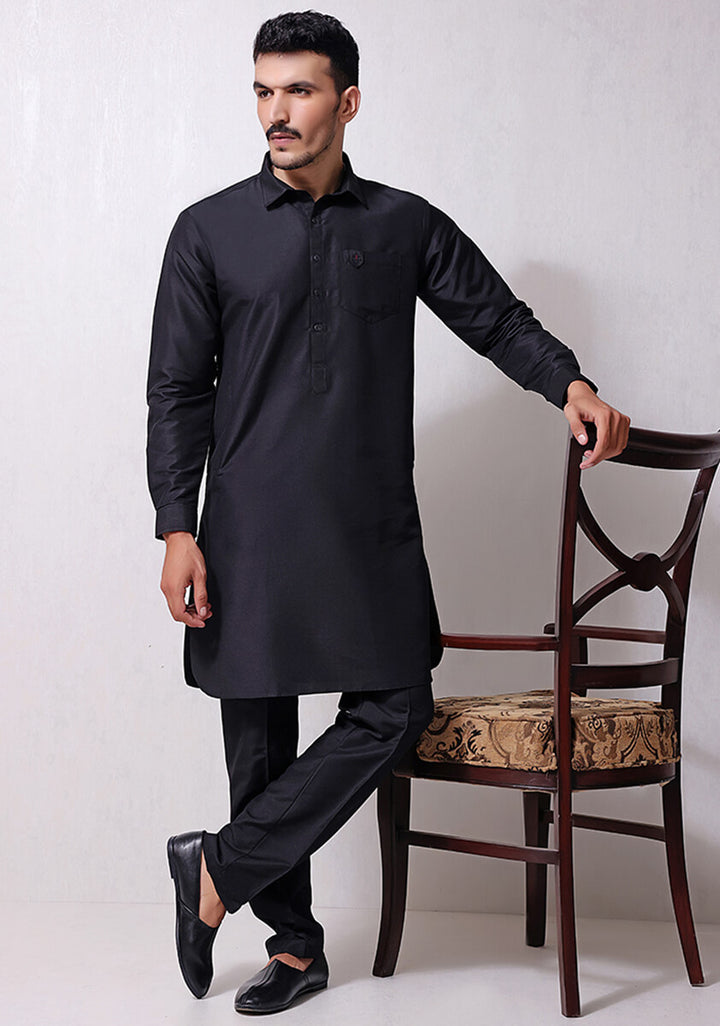 Basic Cotton Silk Caviar Slim Fit Suit