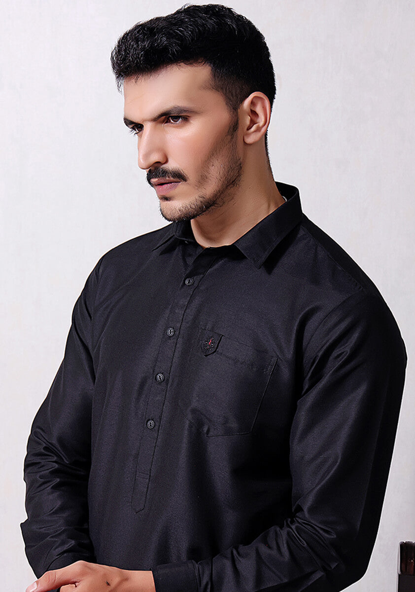 Basic Cotton Silk Caviar Slim Fit Suit