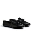 Basic Leather Pirate Black  Cut Shoes