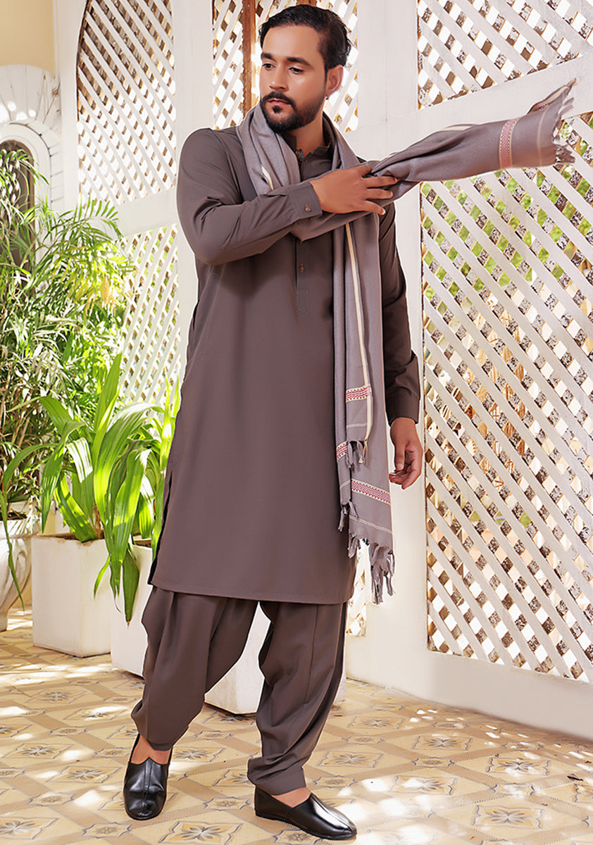 Basic Woolen Moon Mist Traditional Shawl