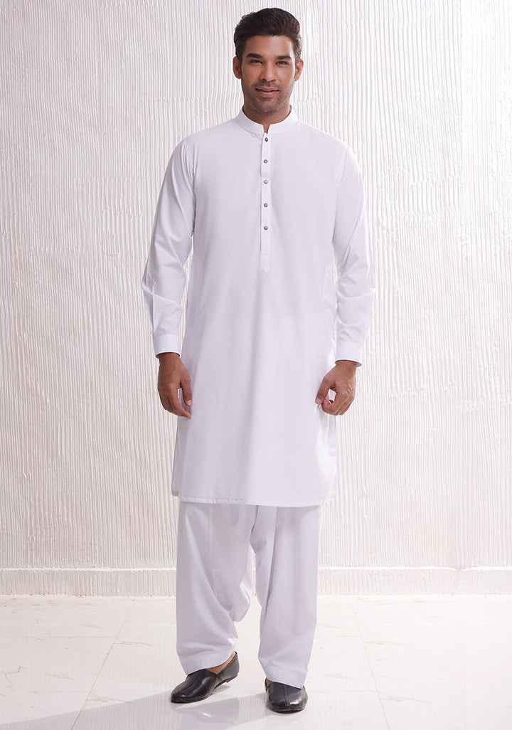 Basic Poly Viscose Cloud Dancer Classic Fit Suit